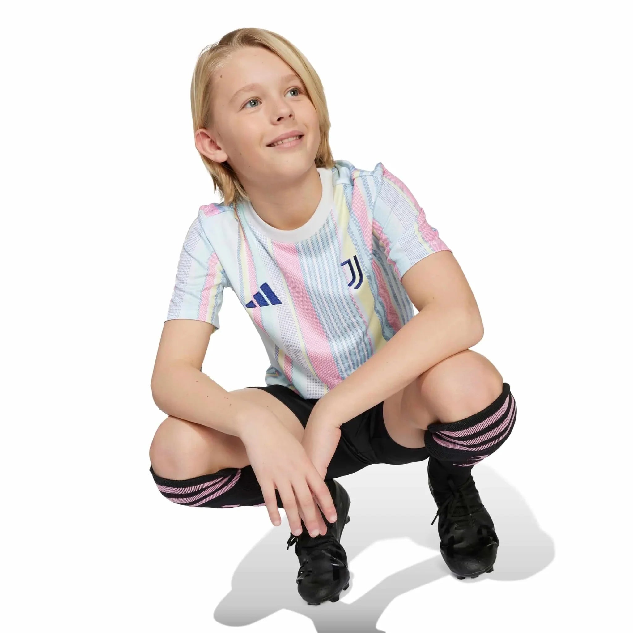 adidas 2025-26 Juventus Youth Pre-Match Soccer Jersey