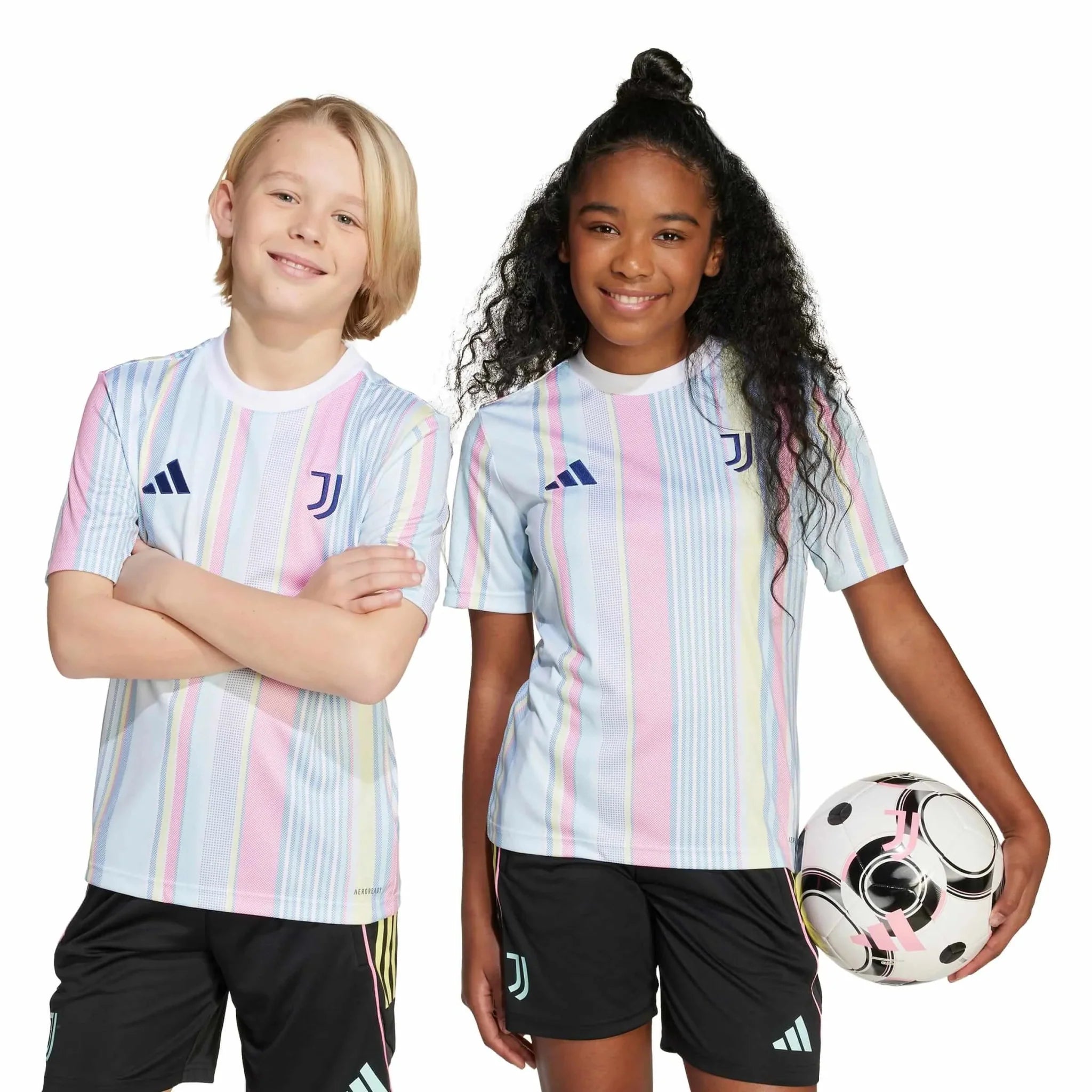 adidas 2025-26 Juventus Youth Pre-Match Soccer Jersey