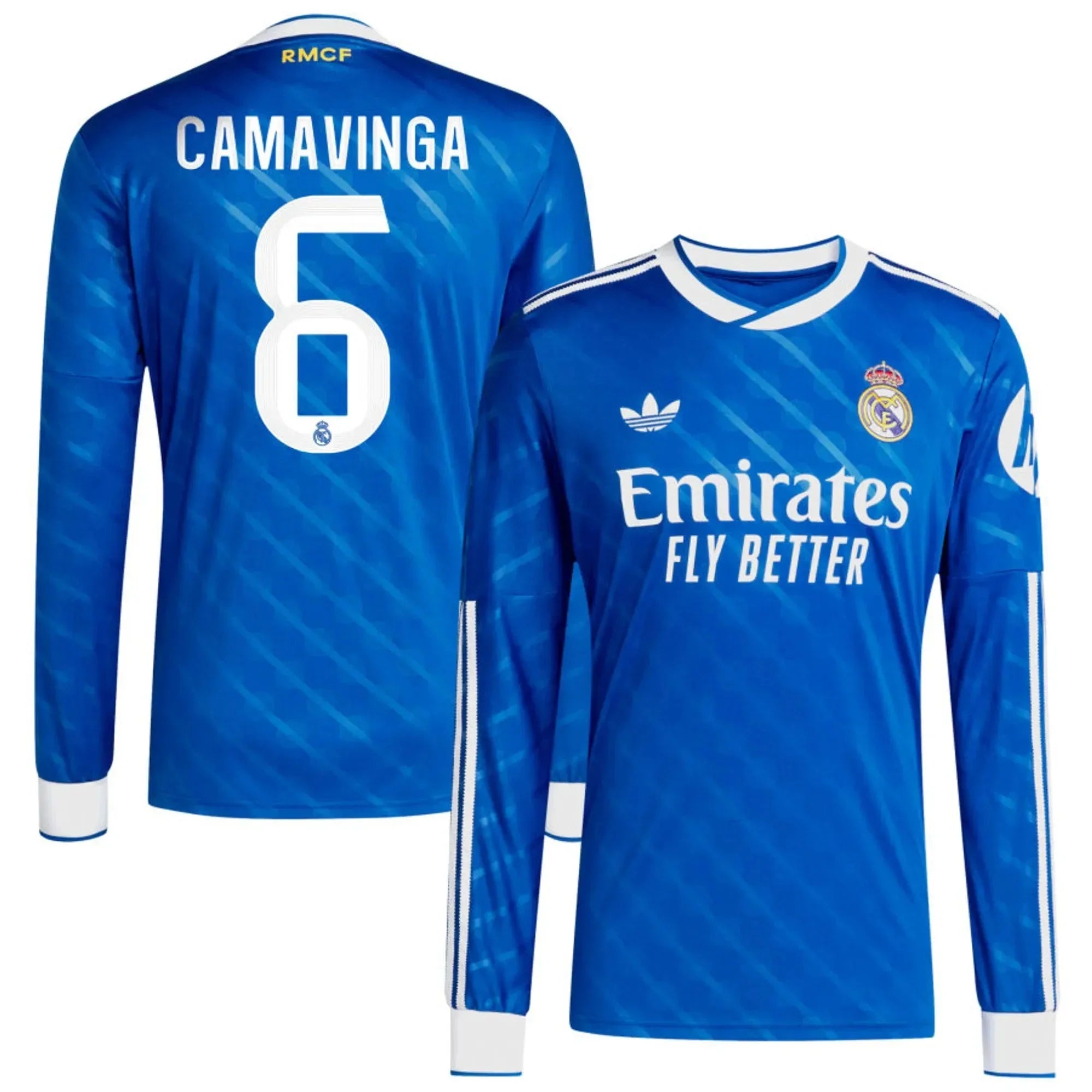 adidas 2025-26 Real Madrid Men's Stadium Third Long-Sleeve Soccer Jersey