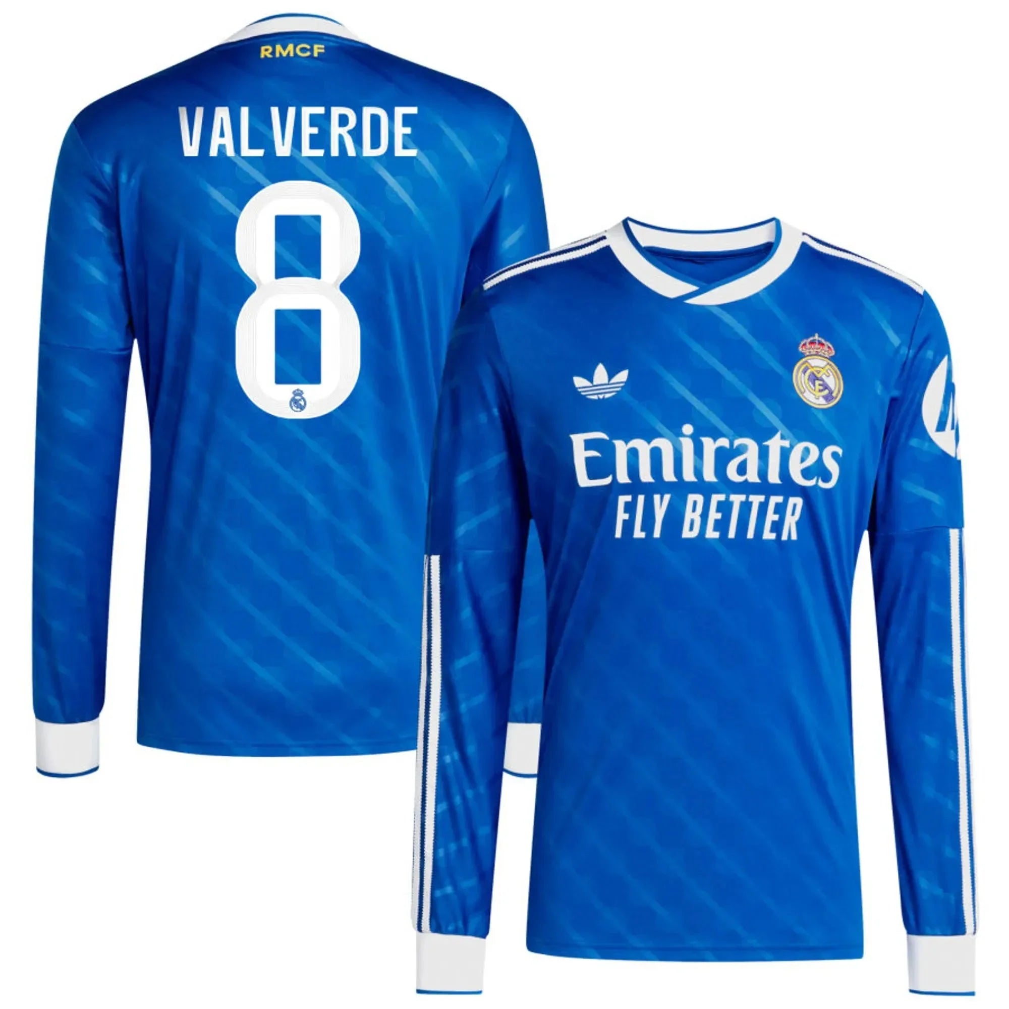 adidas 2025-26 Real Madrid Men's Stadium Third Long-Sleeve Soccer Jersey