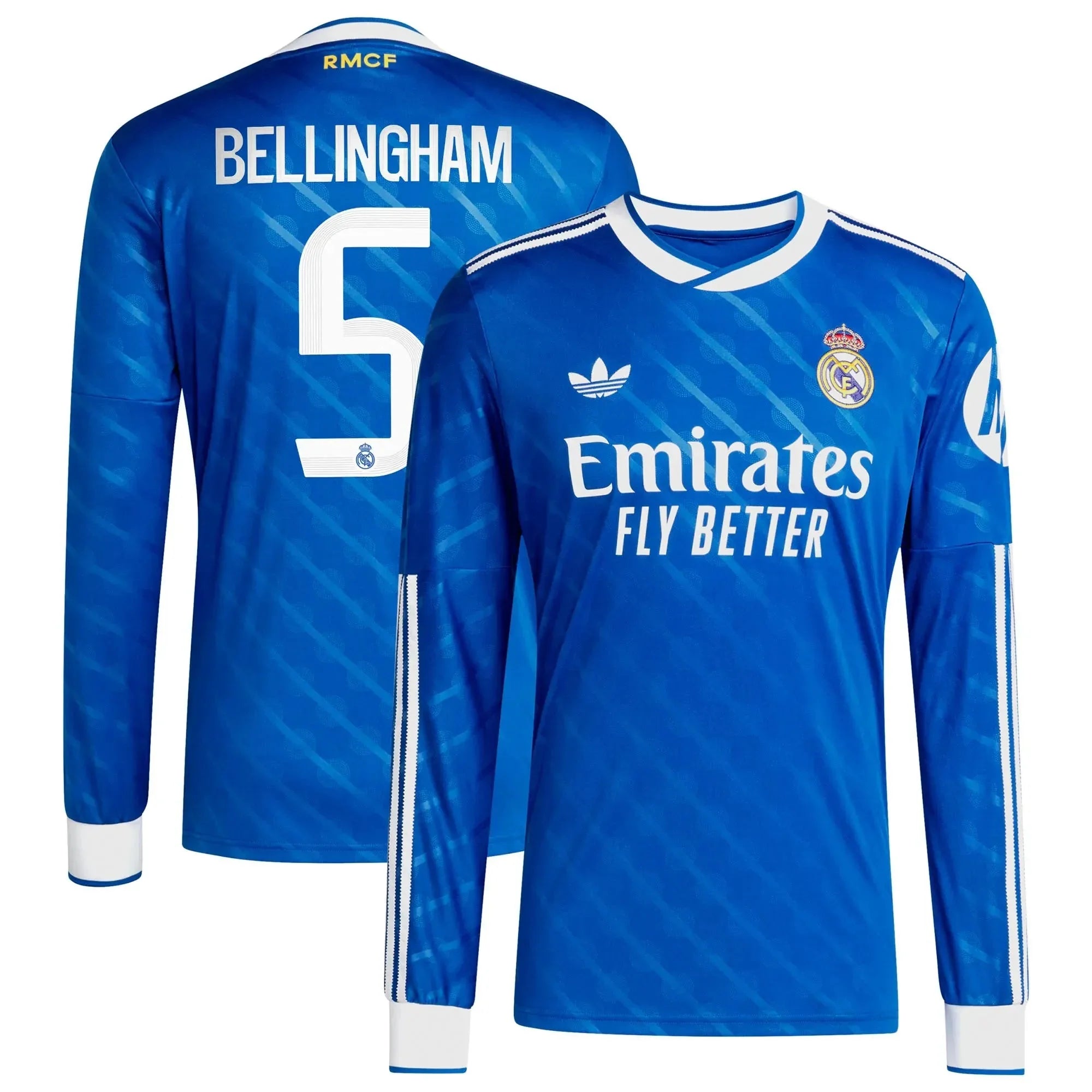 adidas 2025-26 Real Madrid Men's Stadium Third Long-Sleeve Soccer Jersey