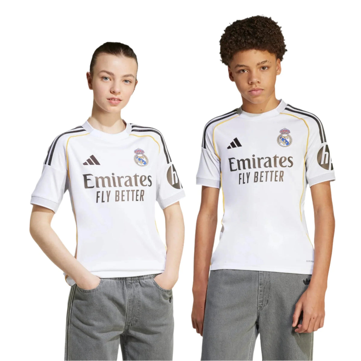 adidas 2025-26 Real Madrid Youth Stadium Home Soccer Jersey
