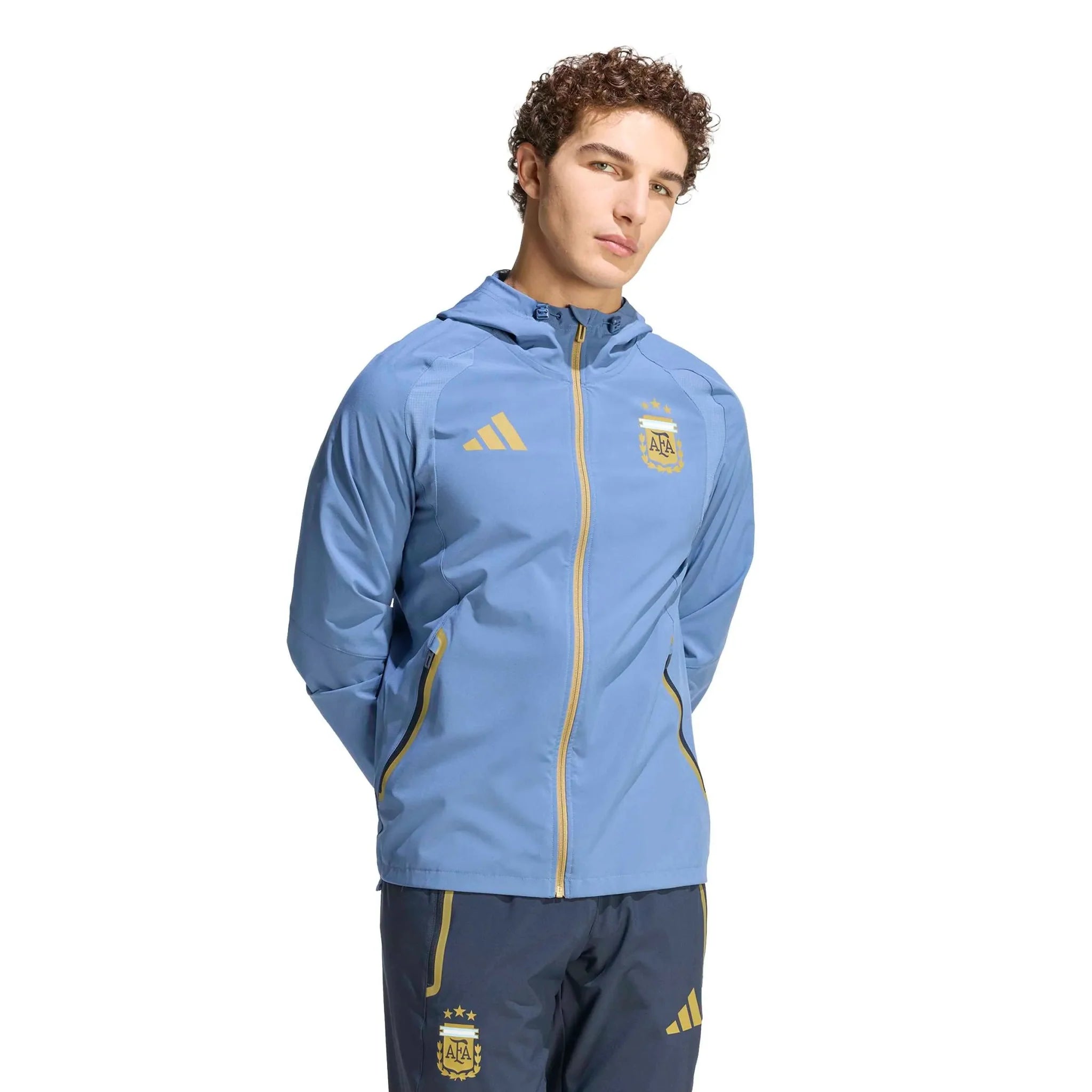 adidas 2026 Argentina Men's Tiro Travel Full Zip Windbreaker