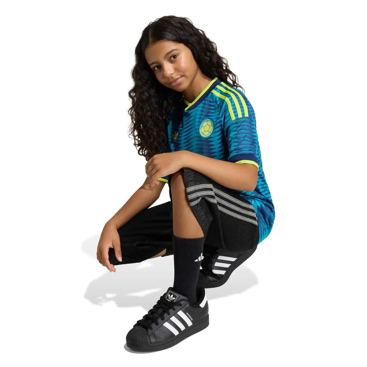 adidas 2026 Colombia Youth Stadium Away Soccer Jersey