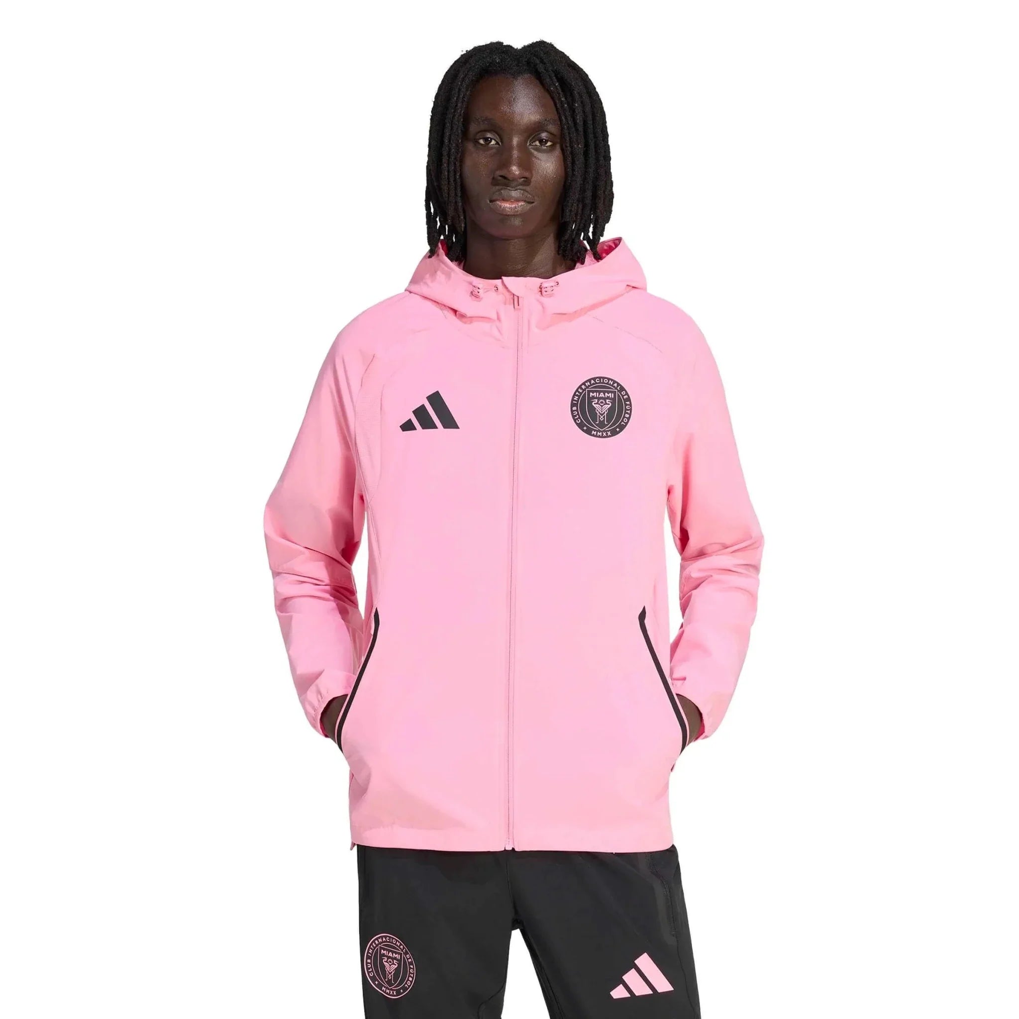 adidas 2026 Inter Miami Men's Travel Full-Zip Windbreaker
