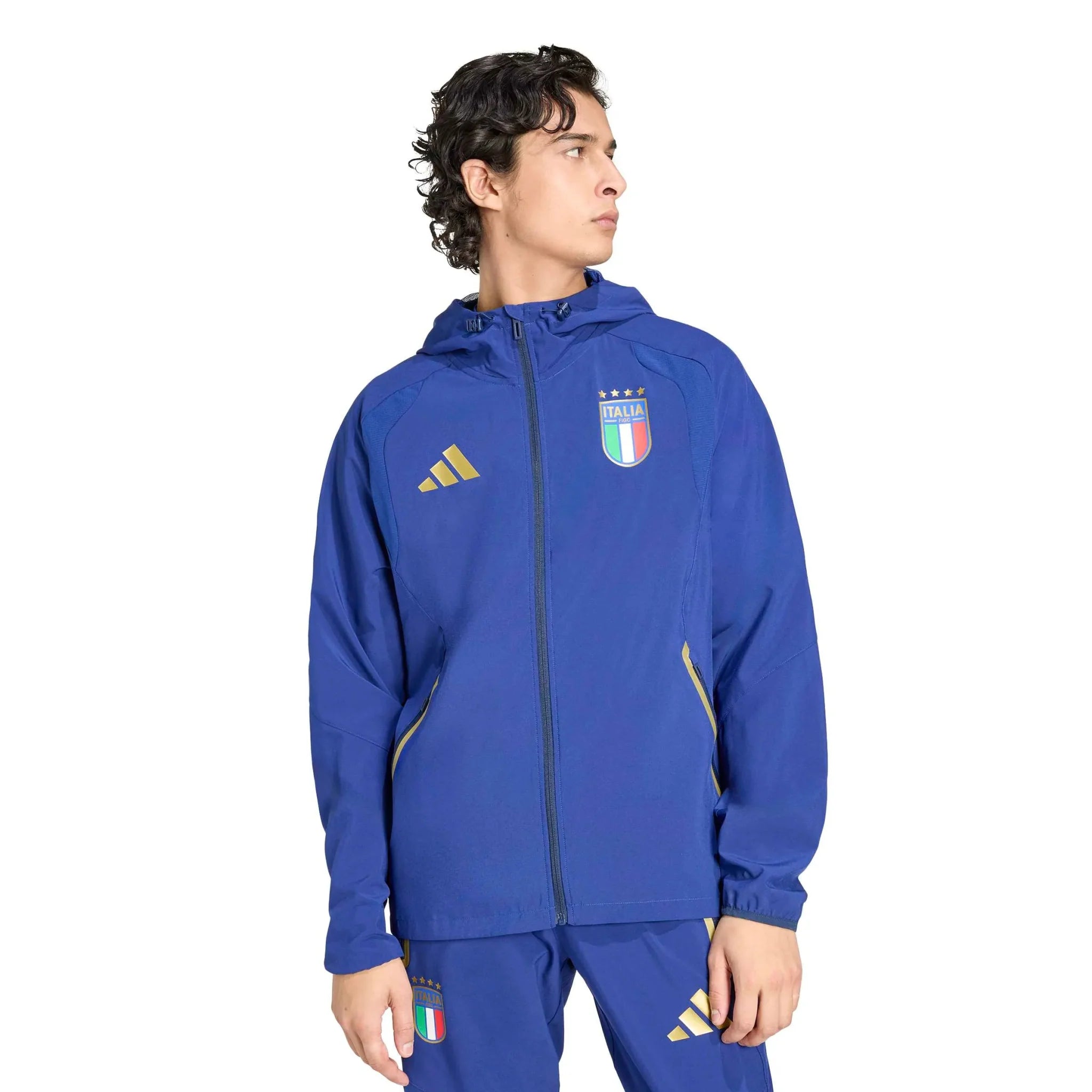 adidas 2026 Italy Men's Tiro Travel Full Zip Windbreaker