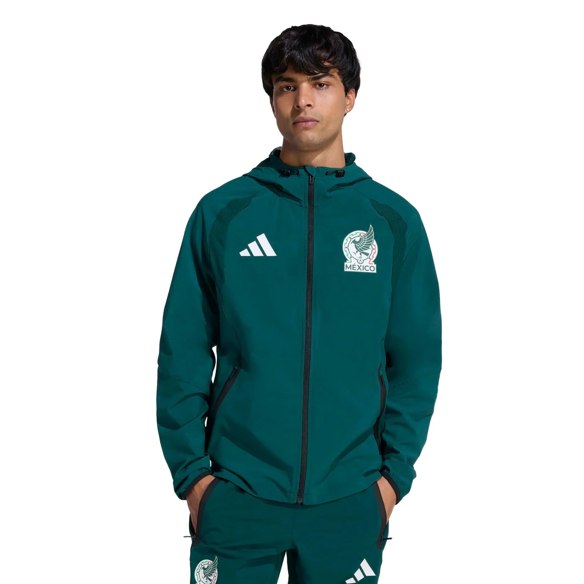 adidas 2026 Mexico Men's Tiro Travel Full Zip Windbreaker