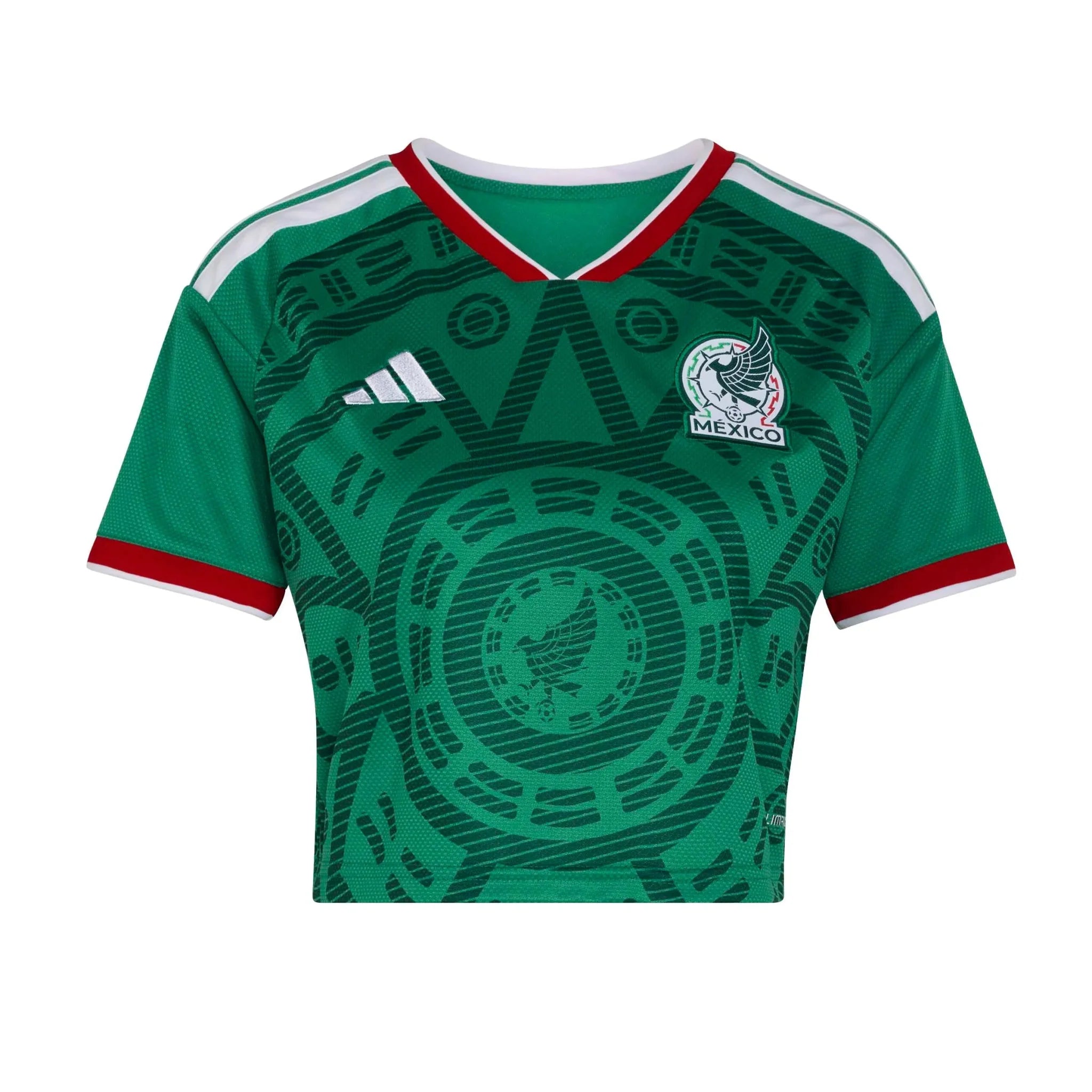 adidas 2026 Mexico Women's Stadium Home Cropped Soccer Jersey