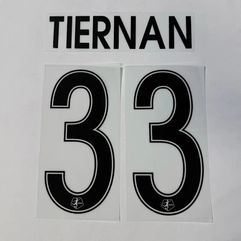 Angel City 2026-Away THIERNAN #33 Official Name Set