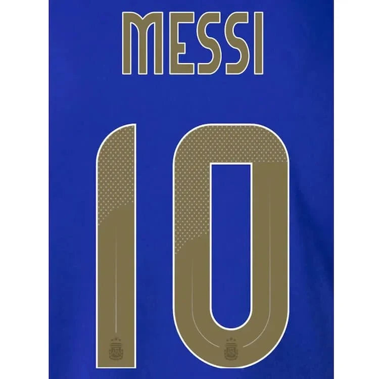 Argentina 2024/25 Away Messi #10 Jersey Name Set