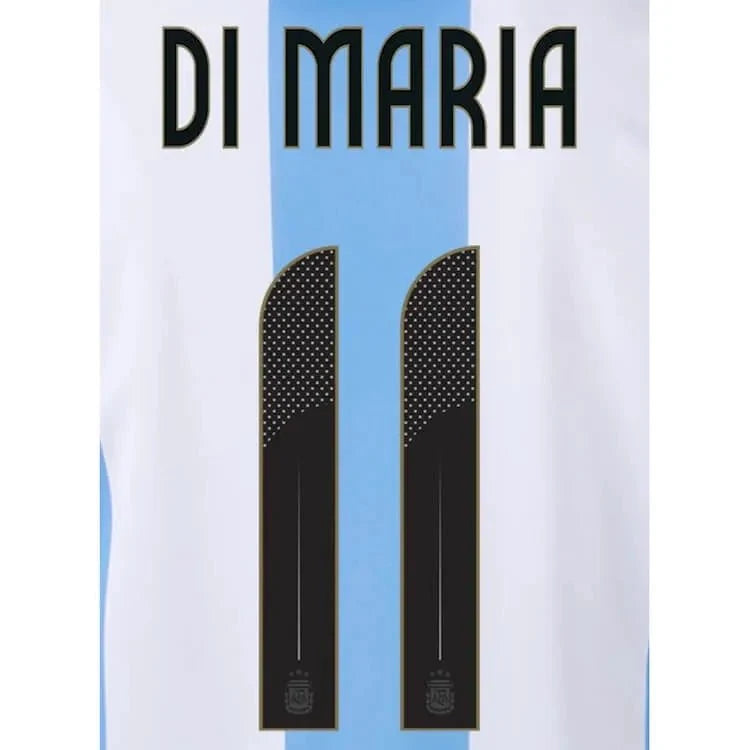 Argentina 2024/25 Home Di Maria #11 Jersey Name Set