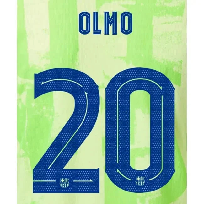 Barcelona 2024/25 Third OLMO #20 Official Name Set (CL Version)