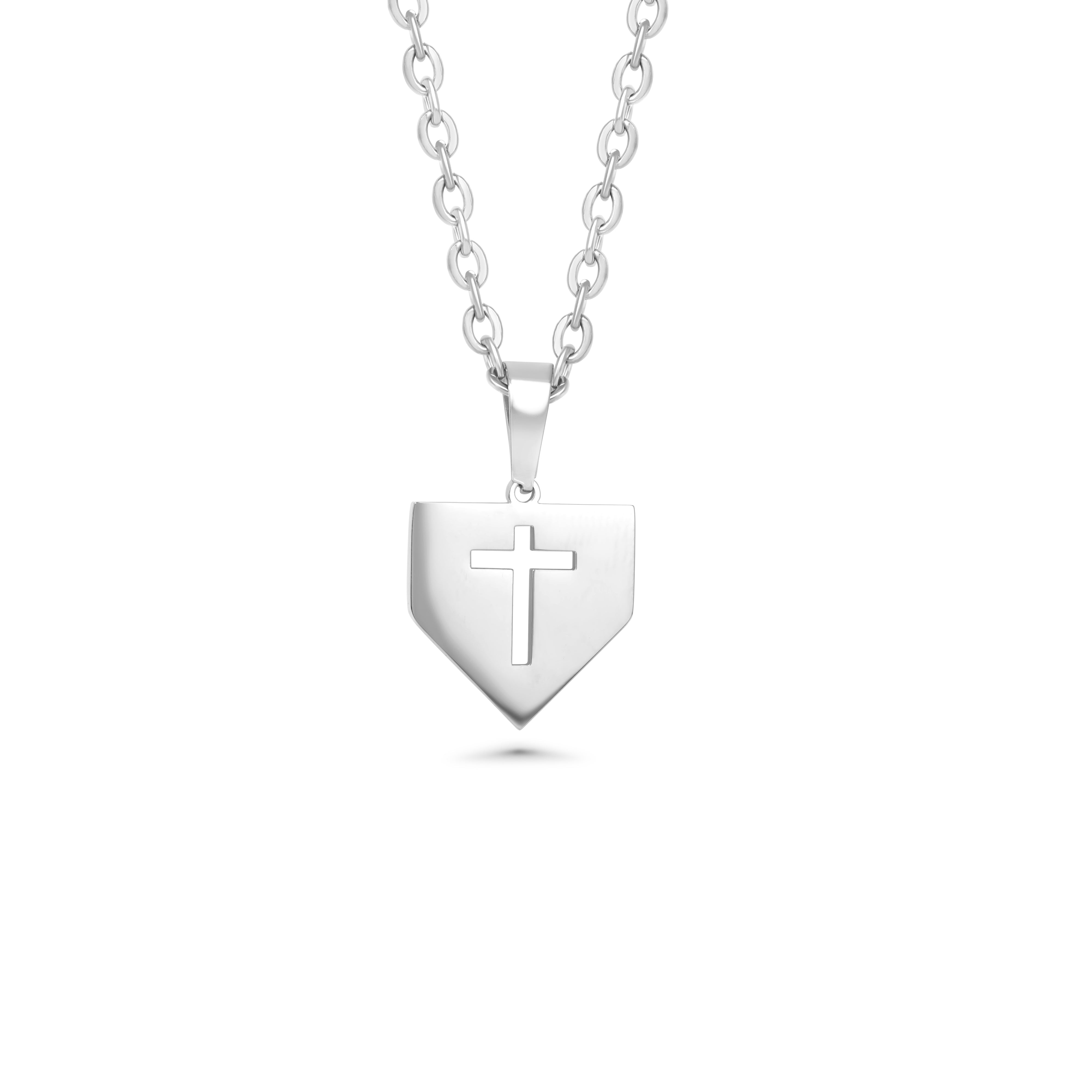 Baseball Home Plate Cross Necklace