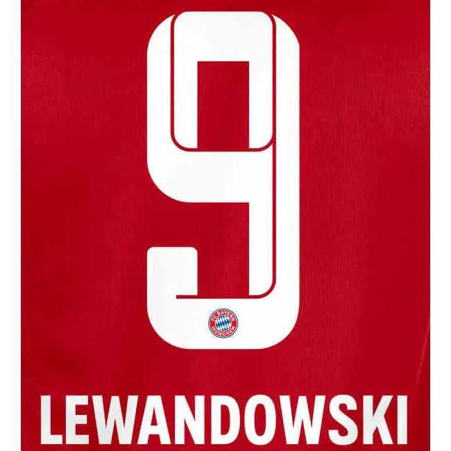 Bayern Munich 2021/22 Home Lewandowski #9 Jersey Name Set