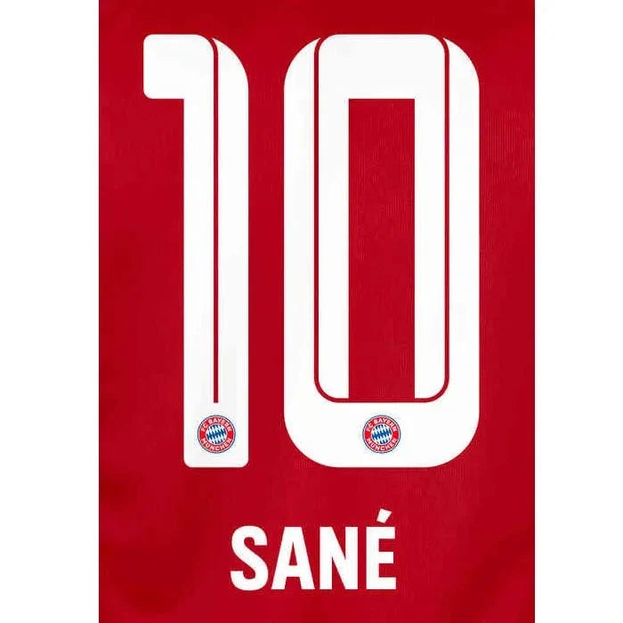 Bayern Munich 2021/22 Home Sane #10 Jersey Name Set