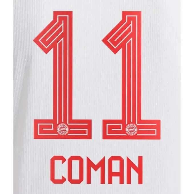 Bayern Munich 2023/24 Home Coman #11 Jersey Name Set