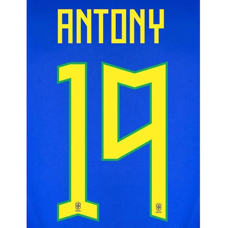 Brazil 2022-23 Away Antony #9 Jersey Name Set