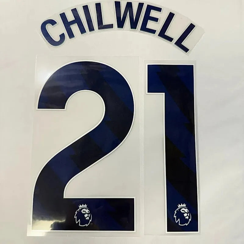 Chelsea 2023-Away CHILWELL #21  Official Name Set-Navy