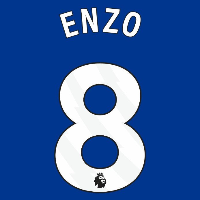 Chelsea 2023-Home ENZO #8 Youth Official Name Set-White
