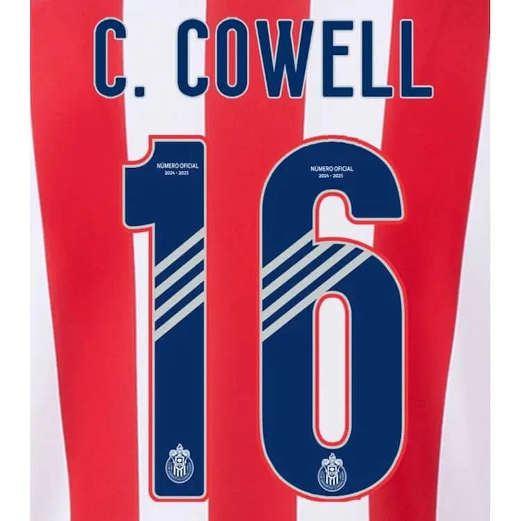 Chivas 2024-25 Home C.COWELL #16 Official Name Set