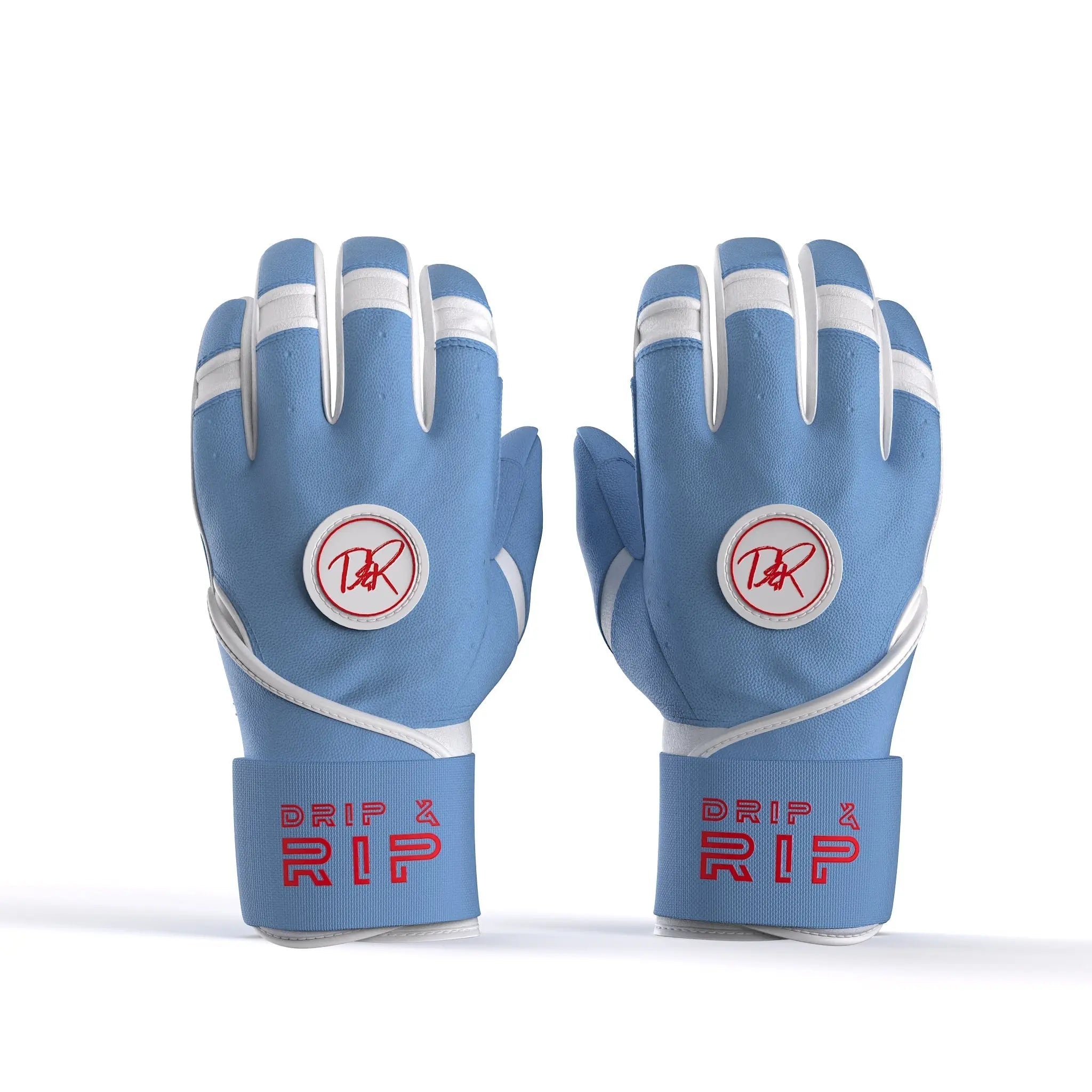 Drip & Rip™ "Baller" Series Premium Leather Long Cuff Batting Glove Cotton Candy