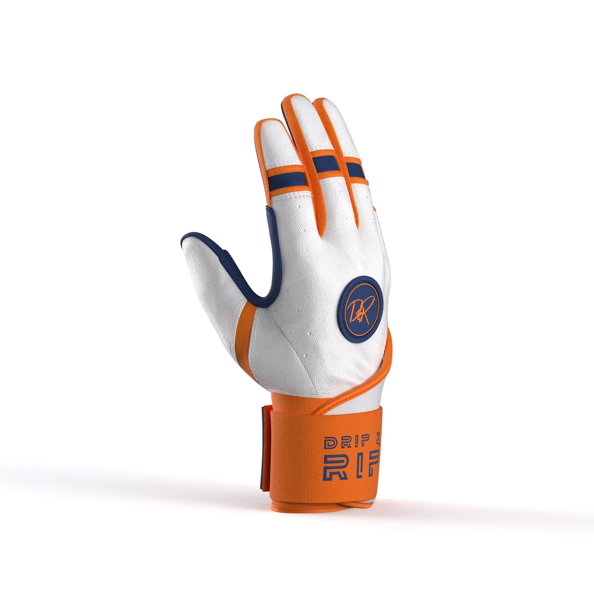 Drip & Rip™ "Baller" Series Premium Leather Long Cuff Batting Glove Freezer Burn