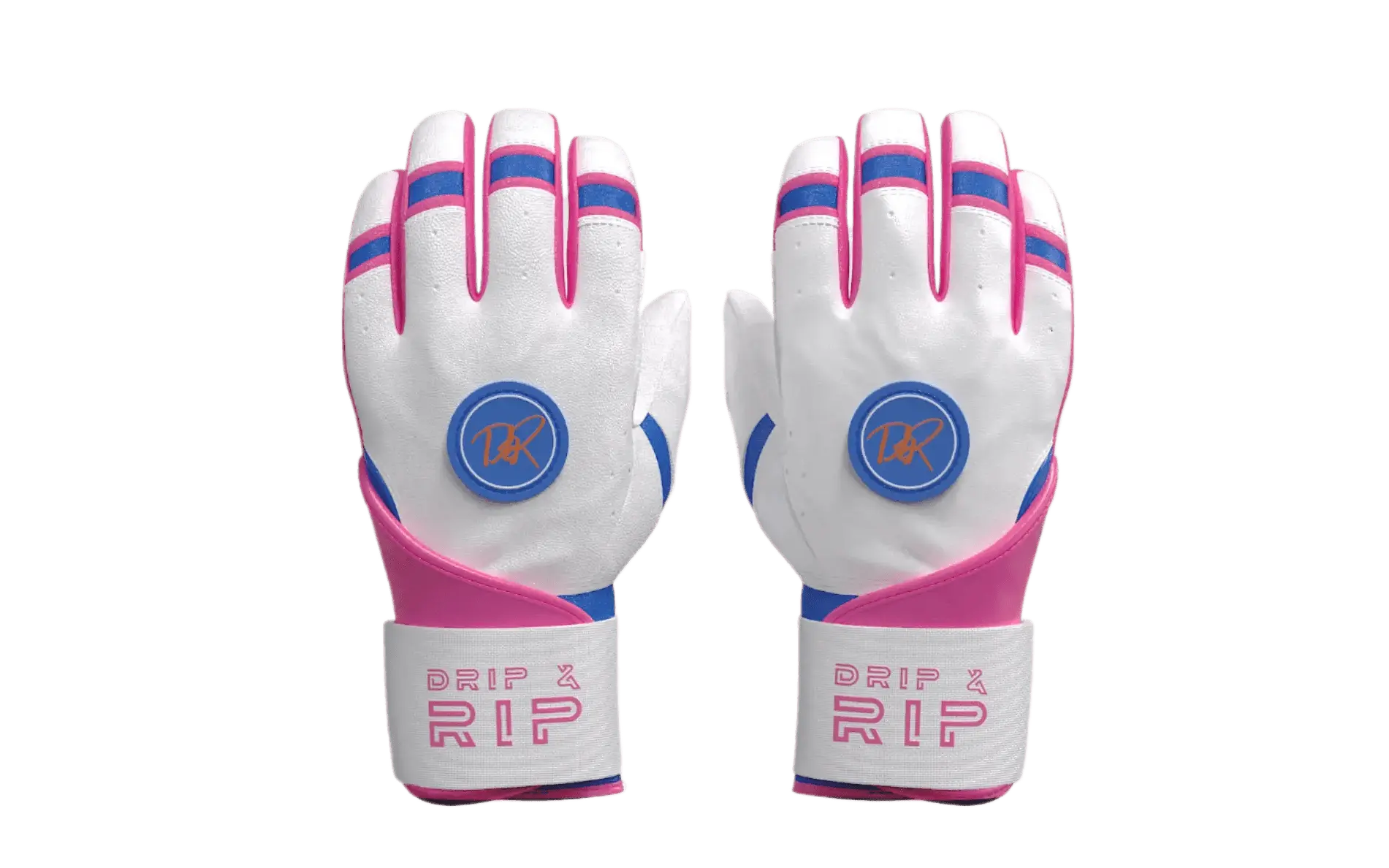 Drip & Rip™ 'Baller' Series Premium Leather Long Cuff Batting Glove South Beach Smoke