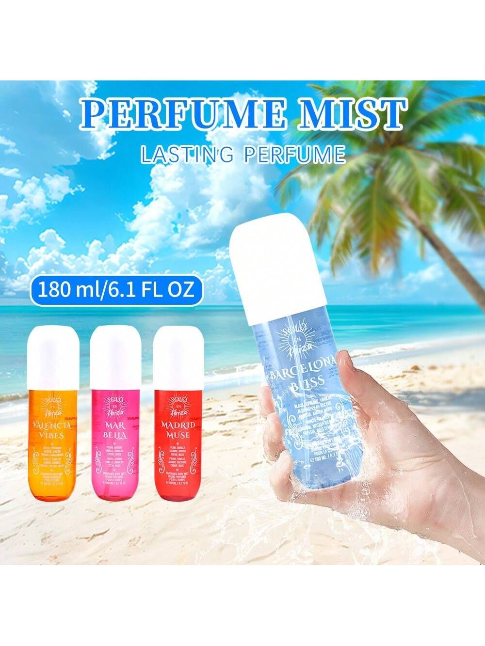 [SOLO EN IBIZA Mist] 1pcs Set SOLO EN IBIZA6.1fl.oz Long-Lasting Hair & Body Fragrance Misfor Women Perfect for Dating, Parties and GiftGiving