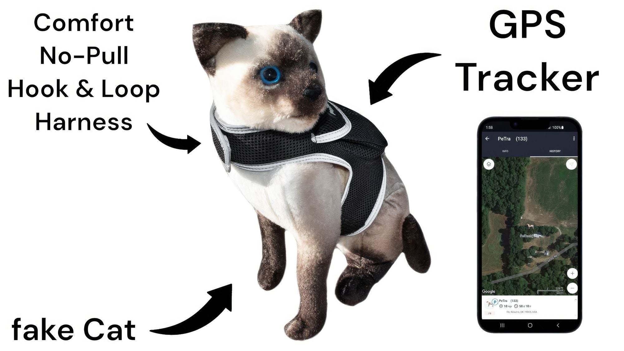 Collar Rechargeable Portable GPS Tracking Devices for Pets GSM Locator Size:S