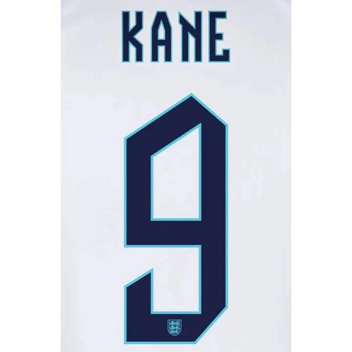 England 2022-23 Home Kane #9 Jersey Name Set