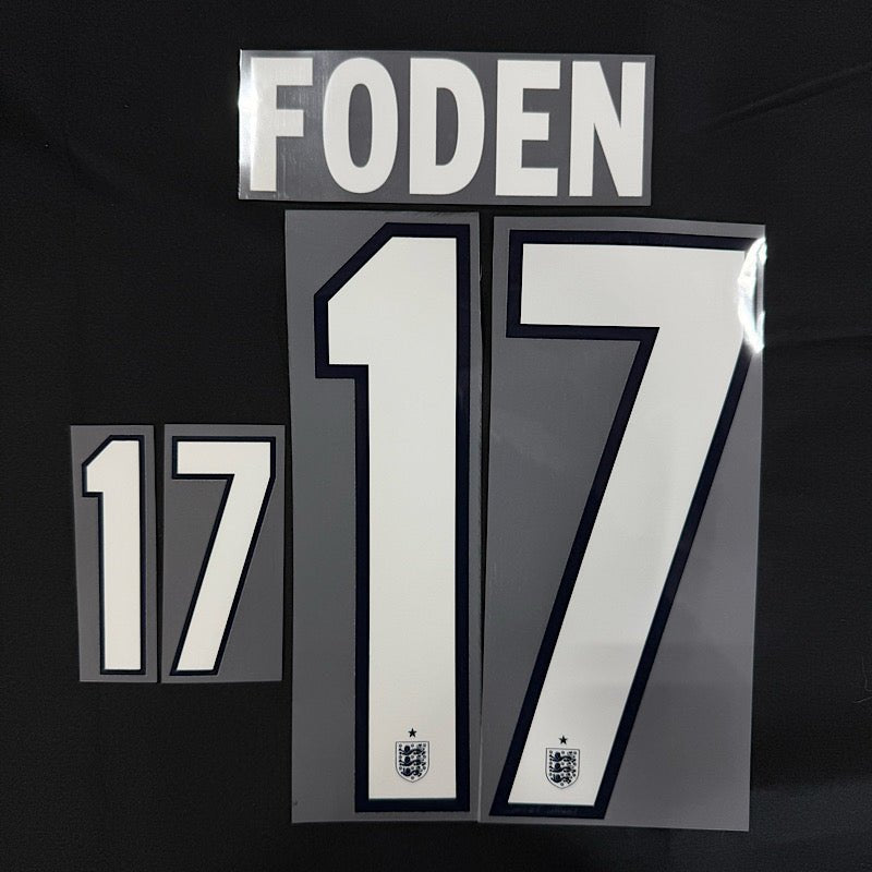 England 2026- Away FODEN #17 Official Name Set