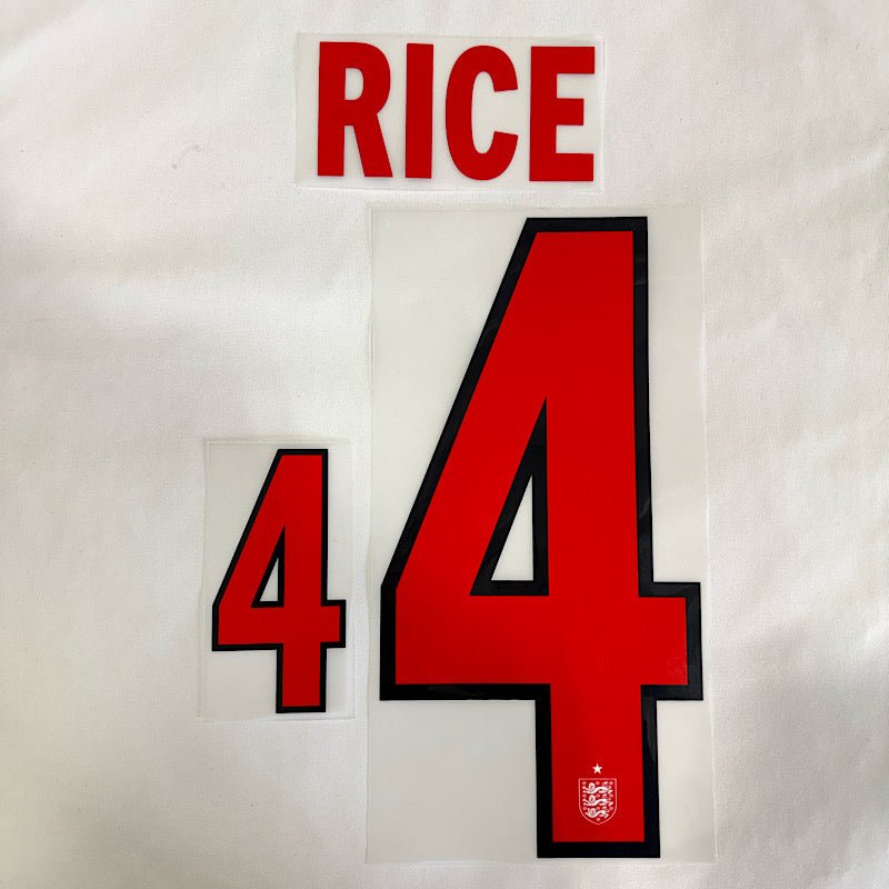 England 2026- Home RICE #4 Official Name Set