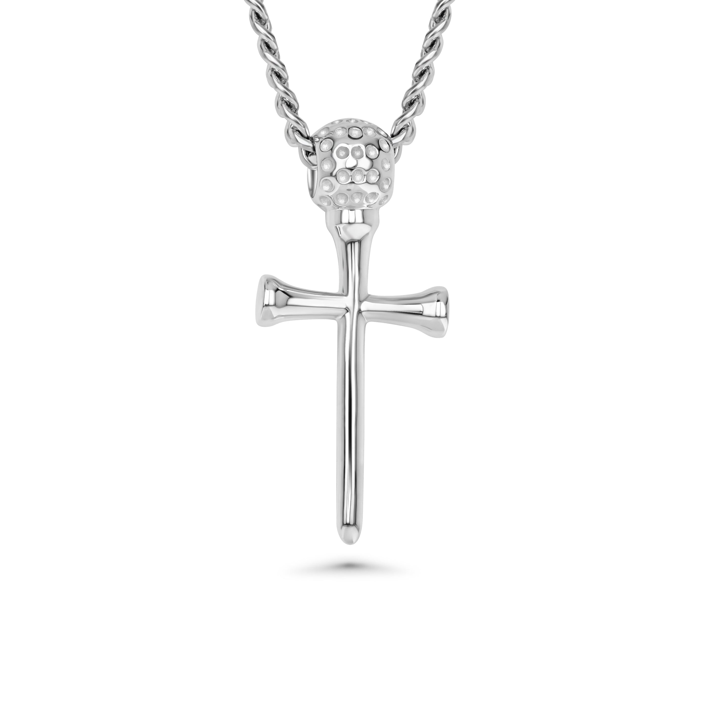 Golf Tee Cross Necklace