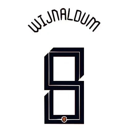 Netherlands 2020/21 Home Wijnaldum #8 Jersey Name Set