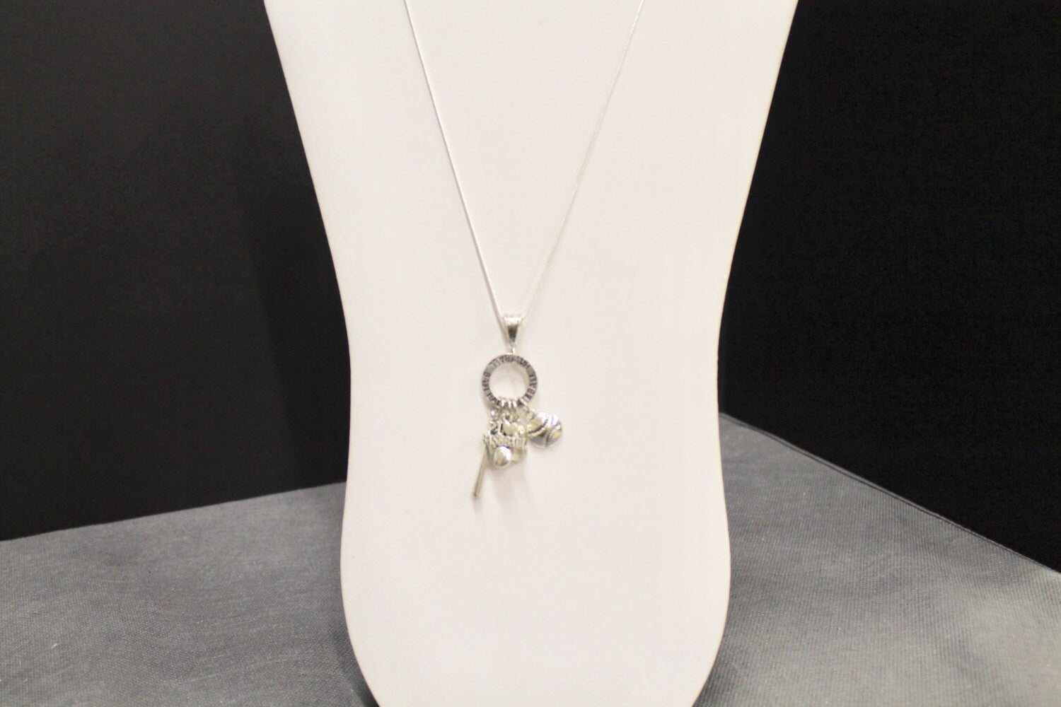 Baseball Pendant on Silver Chain, I Love Baseball, Baseball Mom, Mothers Day Gift, Gift For Her, Baseball Mama, Girlfriend Gift