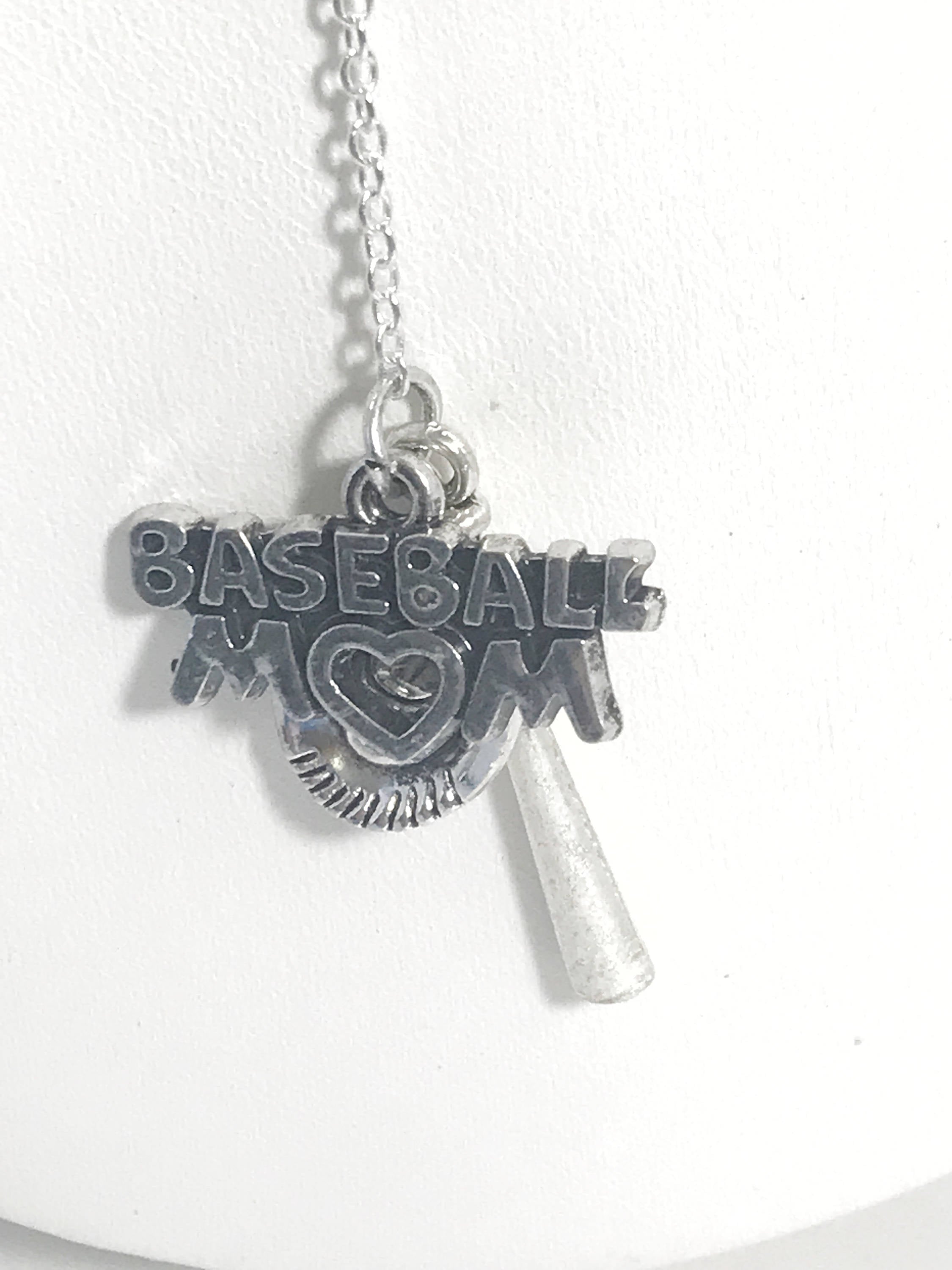 Baseball Mom Necklace, Baseball Mom Lariat Necklace, Baseball Mom Gift, Infinity Love Connector, Baseball Jewelry, Mom Valentines Day Gift