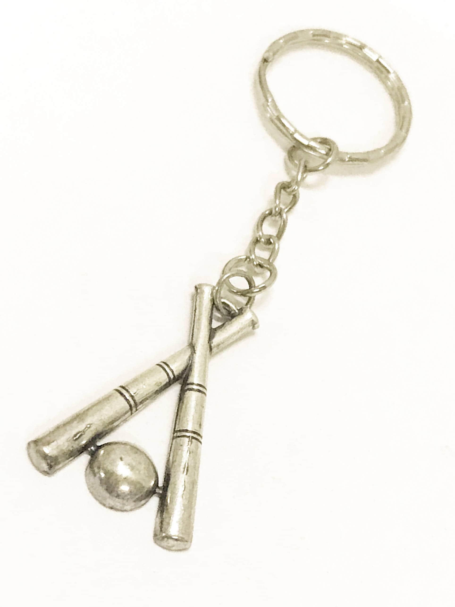 Baseball Keychain, Crossed Bats Keychain, Baseball Player Gift, Baseball Fan Gift, Baseball Mom Gift, Keychain Gift, New Car Gift For Son