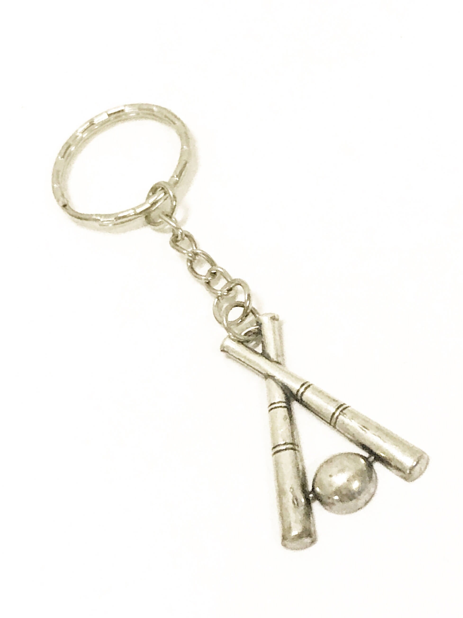 Baseball Keychain, Crossed Bats Keychain, Baseball Player Gift, Baseball Fan Gift, Baseball Mom Gift, Keychain Gift, New Car Gift For Son