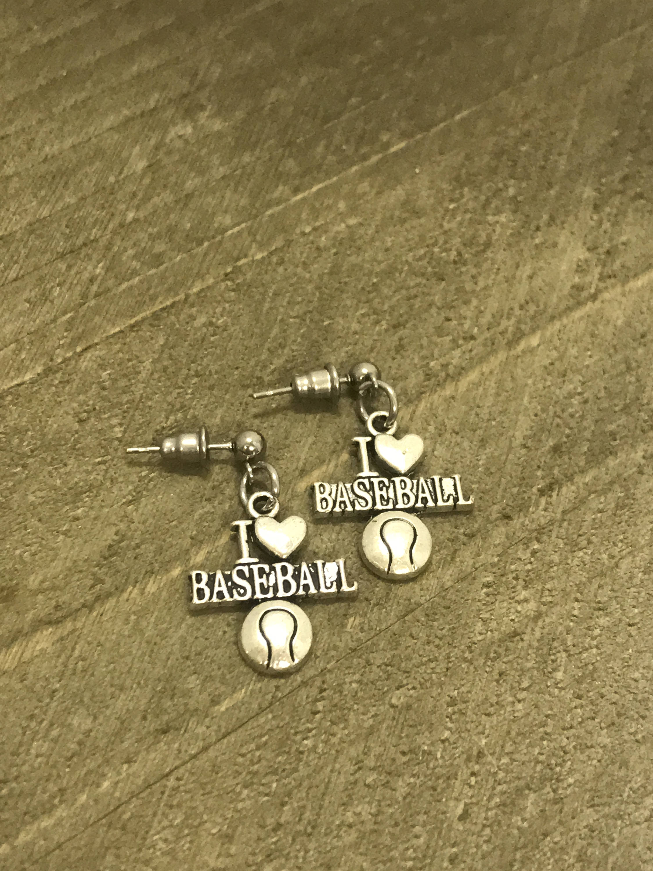 Baseball Gifts, Baseball Earrings, I Love Baseball Gifts, I Love Baseball Earrings, Baseball Jewelry Gifts, Baseball Girlfriend Gifts