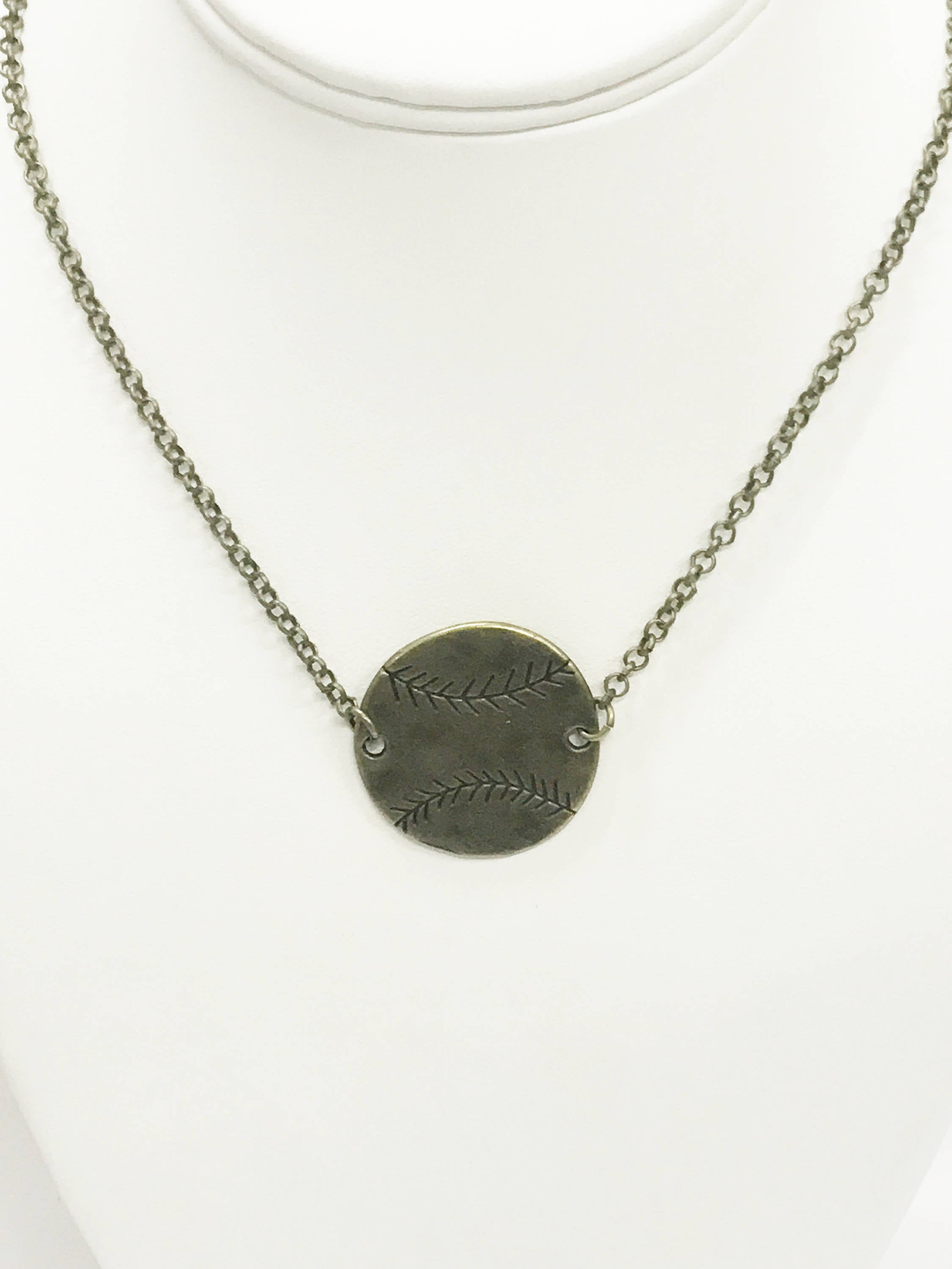 Baseball Jewelry, Antique Bronze Baseball Necklace, Baseball Mom Jewelry, Baseball Fan Gift, Gift For Baseball Mom, Baseball Girlfriend Gift