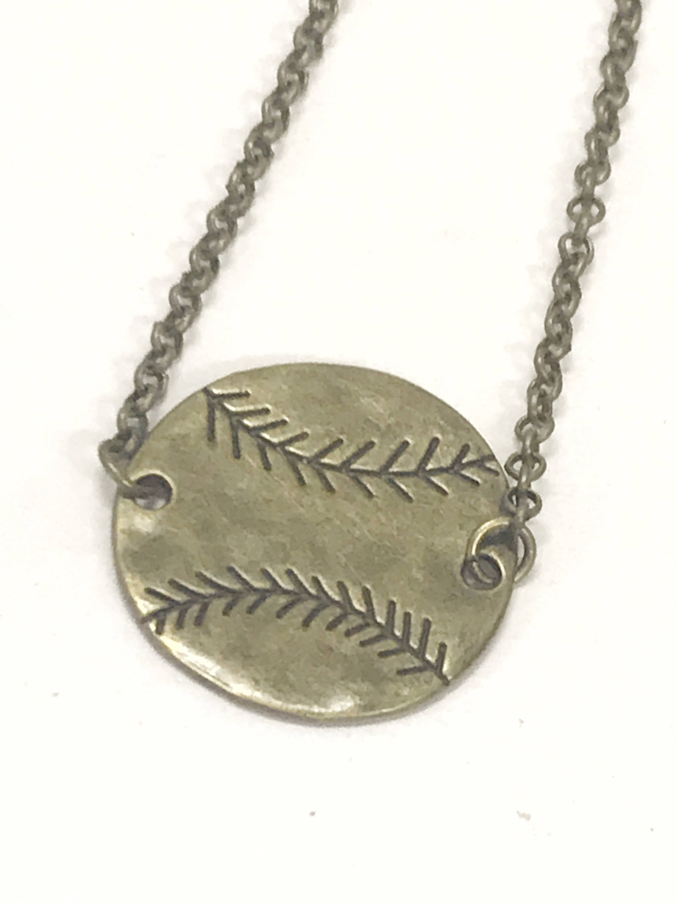 Baseball Jewelry, Antique Bronze Baseball Necklace, Baseball Mom Jewelry, Baseball Fan Gift, Gift For Baseball Mom, Baseball Girlfriend Gift