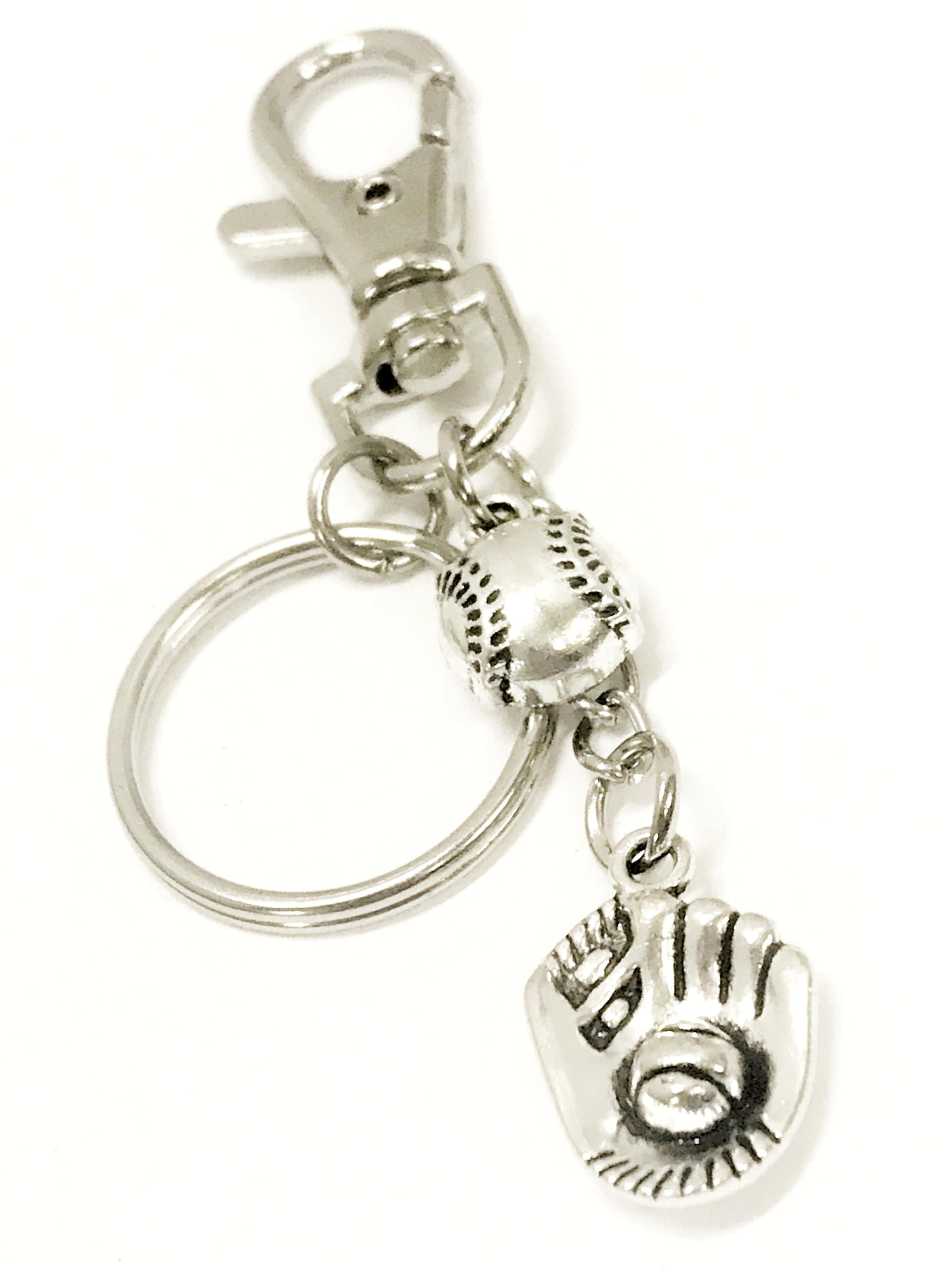Baseball Bag Charm, Baseball Purse Charm Key Ring, Baseball Mom Gift, Bag Charm Keychain, Purse Charm, Baseball Bag Zipper Pull