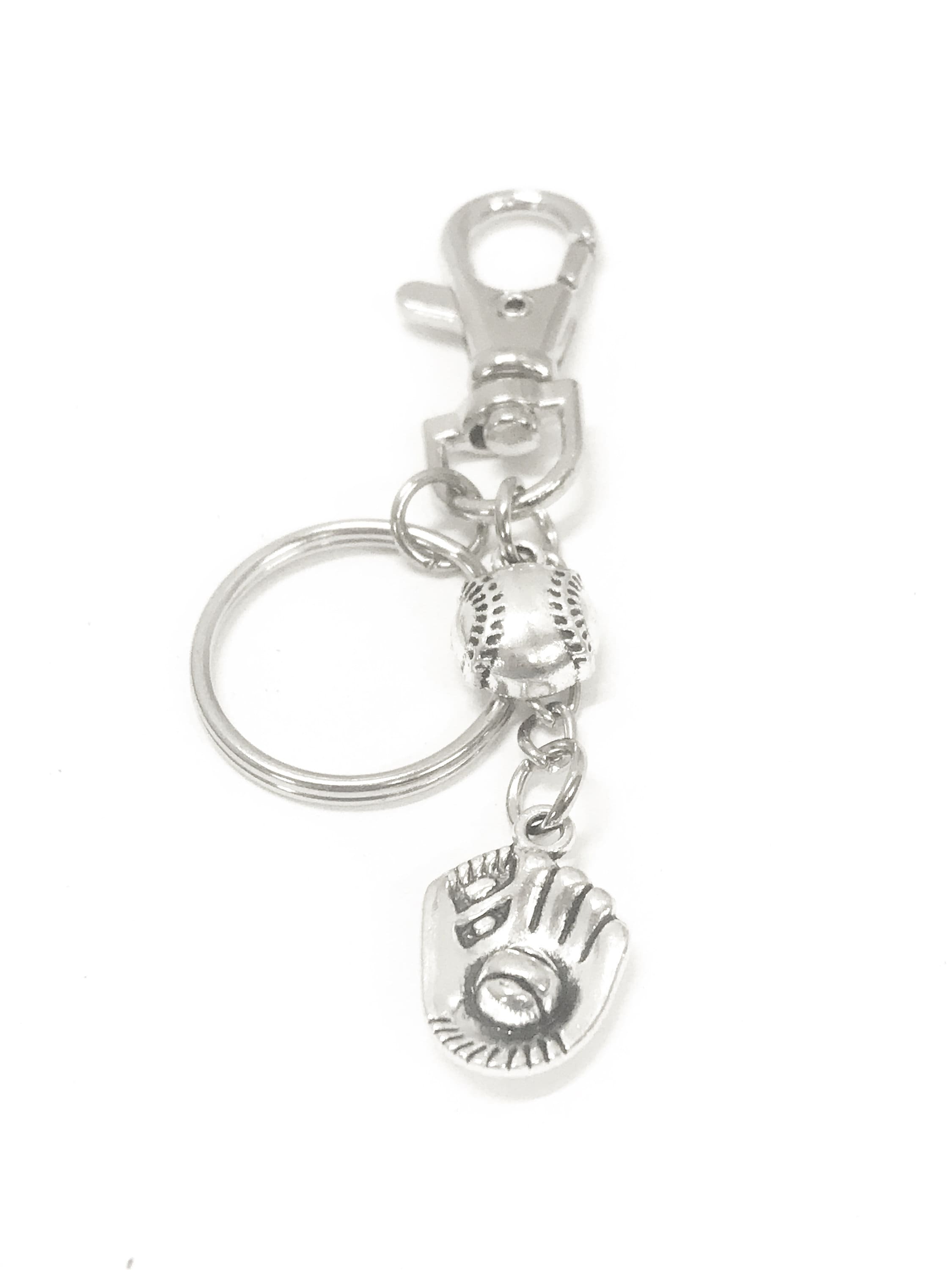 Baseball Bag Charm, Baseball Purse Charm Key Ring, Baseball Mom Gift, Bag Charm Keychain, Purse Charm, Baseball Bag Zipper Pull