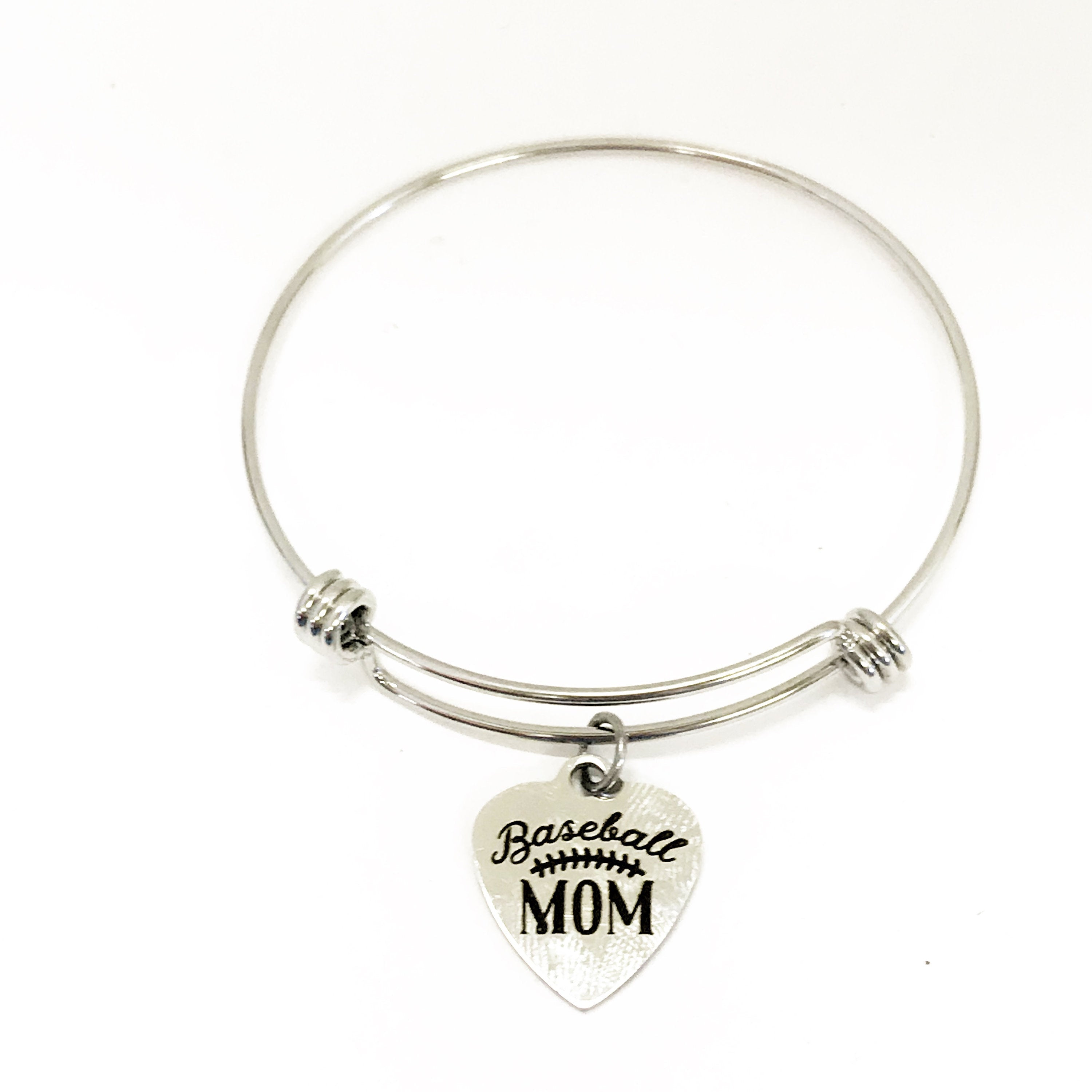 Charm Bracelet, Baseball Mom Bracelet, Expanding Bangle, Charm Bangle, Baseball Mom Jewelry, Sports Mom Bracelet, Baseball Mom Charm