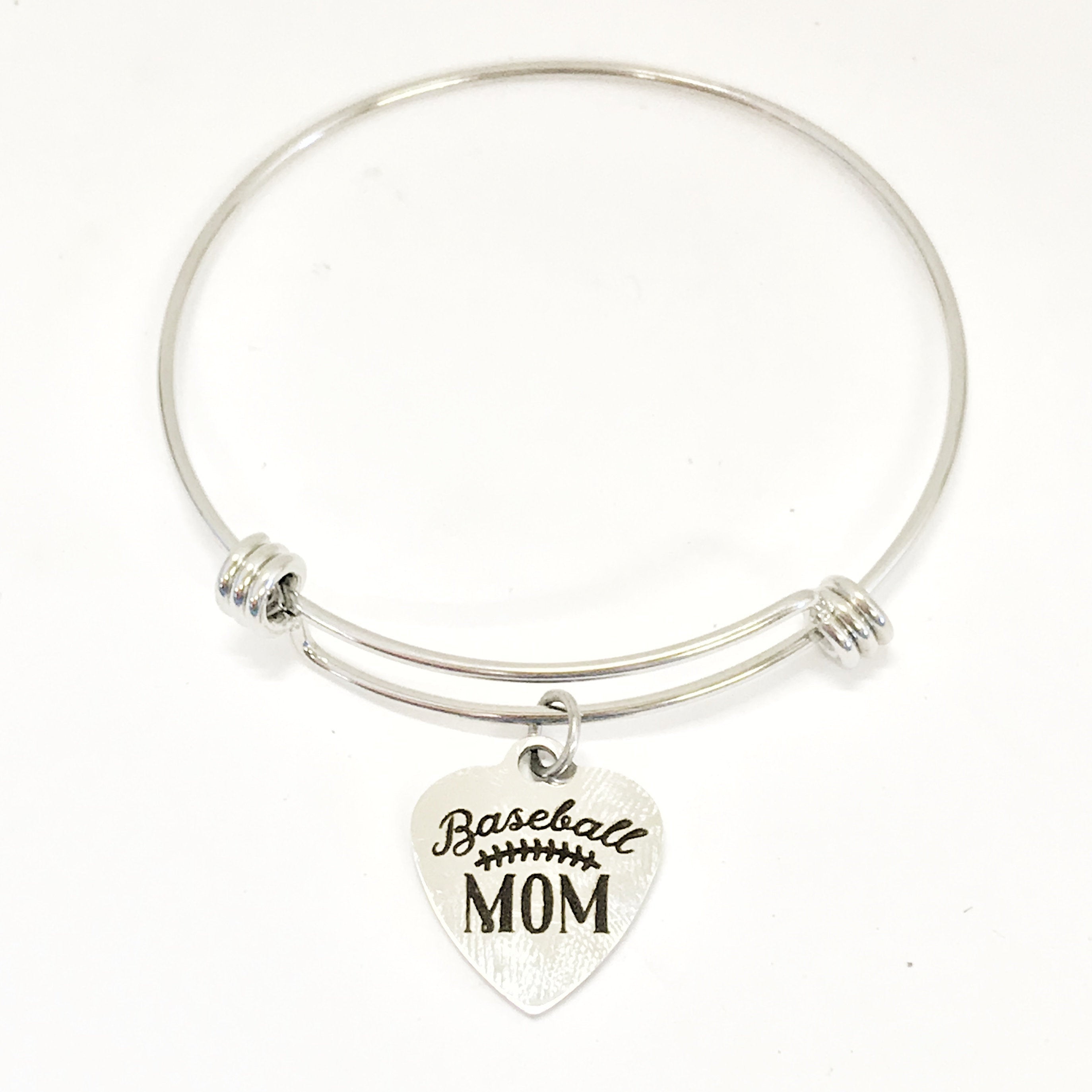 Charm Bracelet, Baseball Mom Bracelet, Expanding Bangle, Charm Bangle, Baseball Mom Jewelry, Sports Mom Bracelet, Baseball Mom Charm