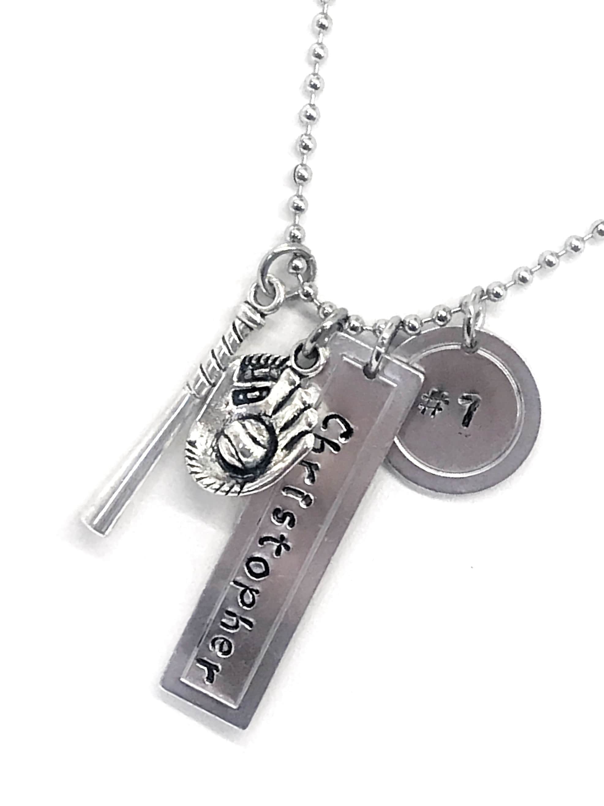 Baseball Mom Necklace, Baseball Mom Gift, Baseball Player Gifts, Senior Gifts, Graduation Gifts, Customizable Baseball Player Necklace
