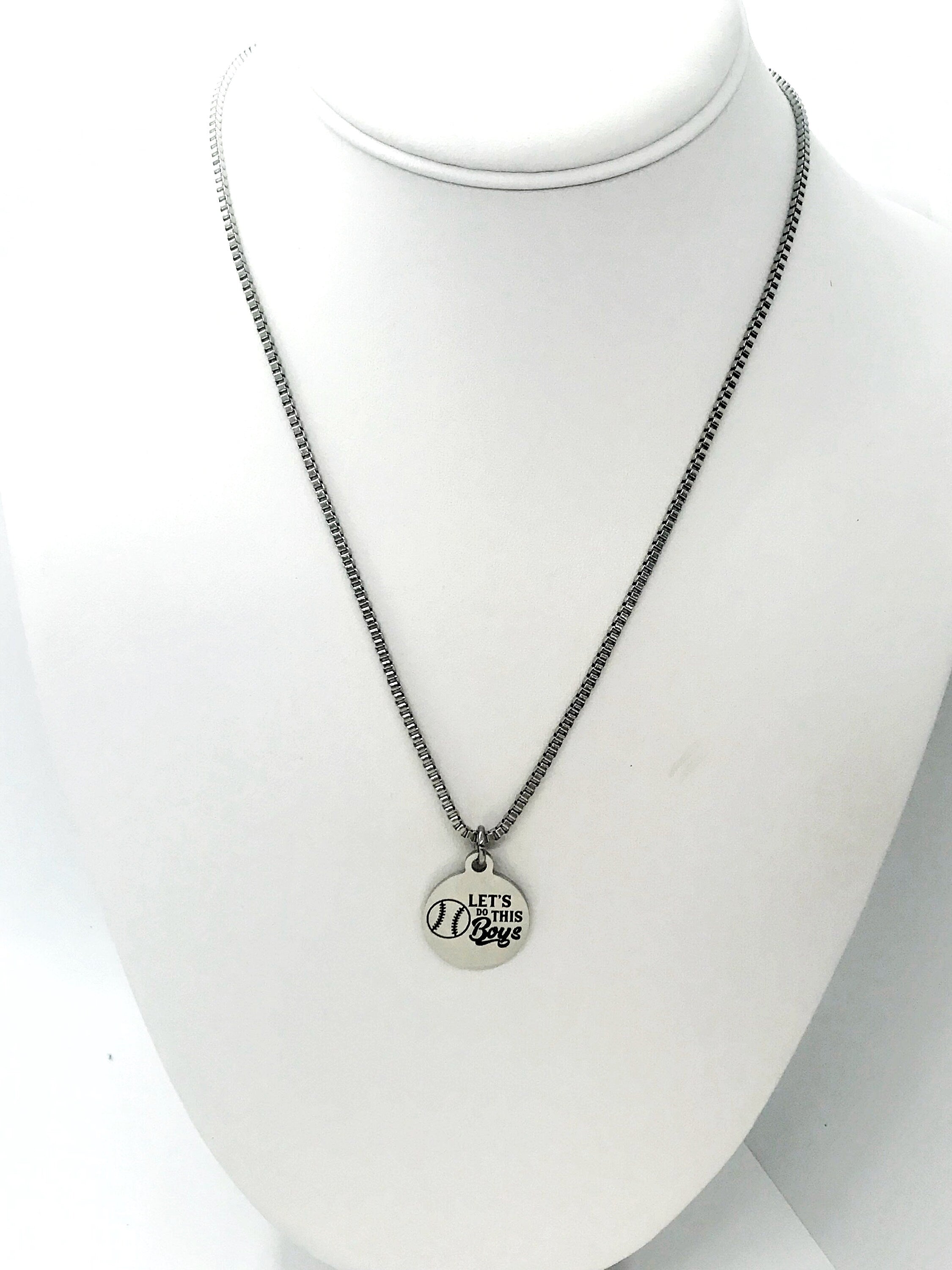 Man Necklace, Baseball Player Necklace, Let’s Do This Boys Necklace, Baseball Son Gift, Son Necklace, Son Motivation Gift