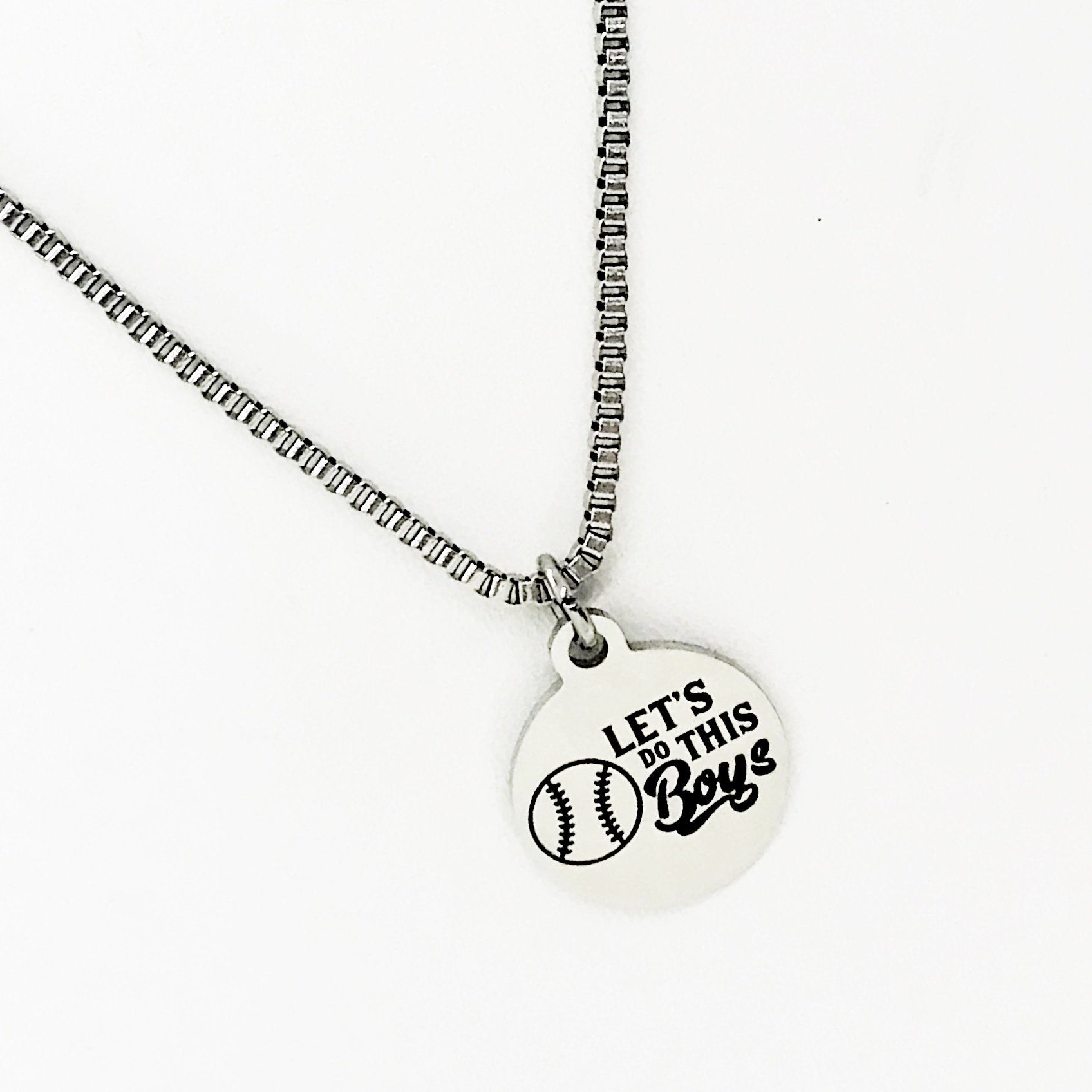 Man Necklace, Baseball Player Necklace, Let’s Do This Boys Necklace, Baseball Son Gift, Son Necklace, Son Motivation Gift