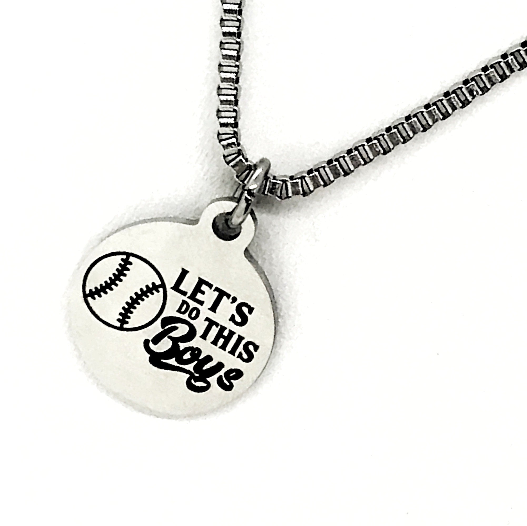 Man Necklace, Baseball Player Necklace, Let’s Do This Boys Necklace, Baseball Son Gift, Son Necklace, Son Motivation Gift