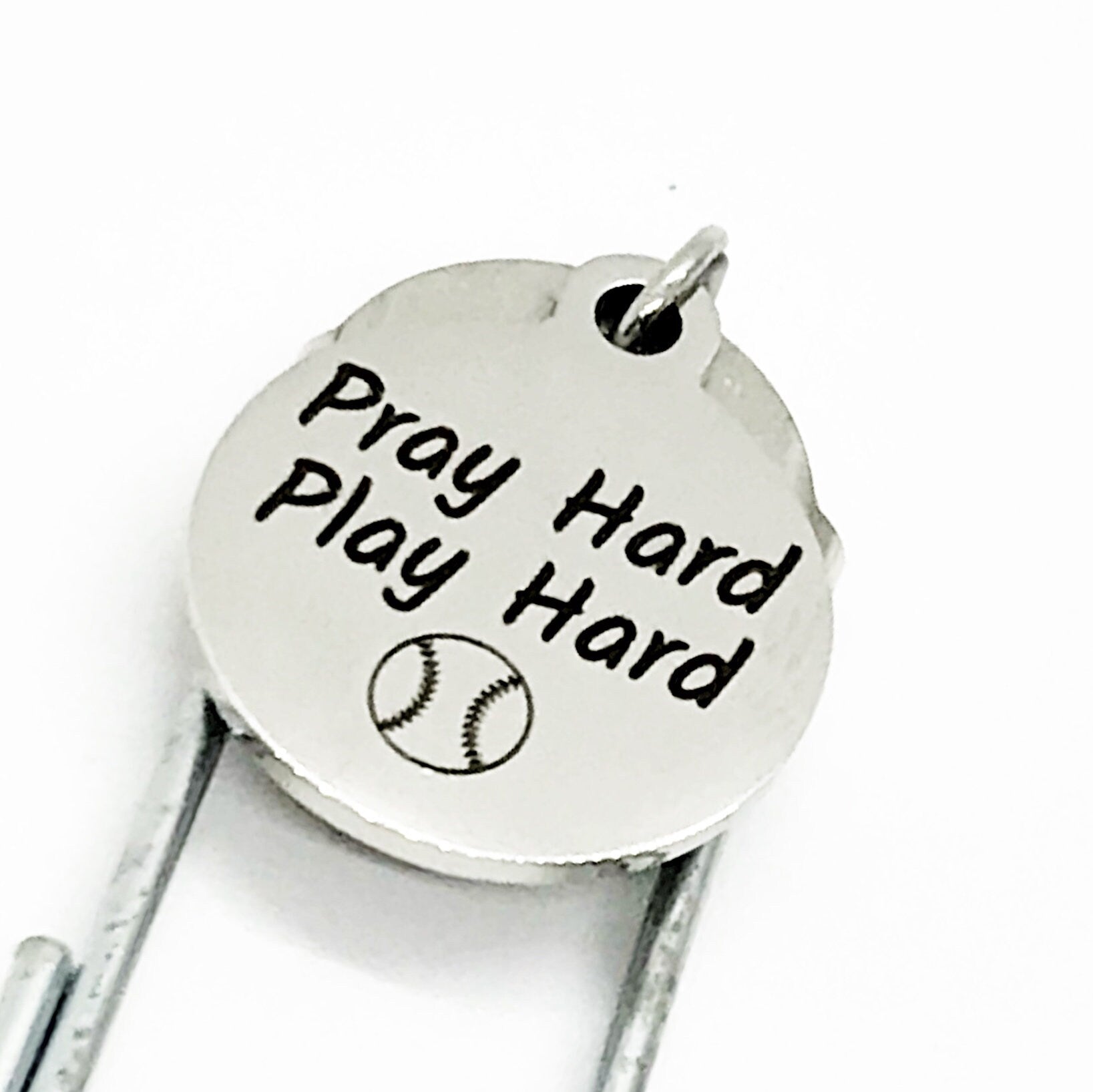 Bookmark Gift, Pray Hard Play Hard Bookmark, Christian Baseball Player Gift, Student Athlete Gift, Baseball Charm Bookmark, Team Gifts